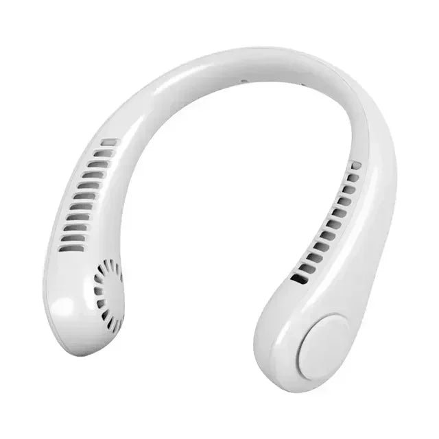 Summer portable mini home air-cooled neck hanging fan Outdoor sports, running, travel bladeless, wearable USB neck Stra