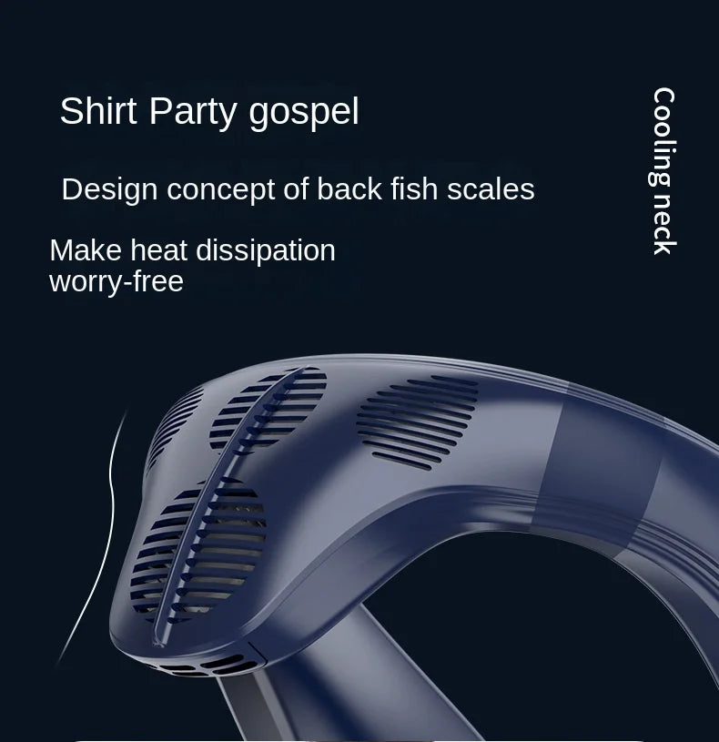 Portable Neck Fan New Neck Air Conditioner Rechargeable Semiconductor Cooling Bladeless Fan Outdoor Personal Fan Wearable Cooler