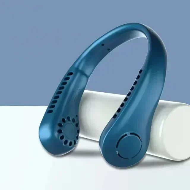 Summer portable mini home air-cooled neck hanging fan Outdoor sports, running, travel bladeless, wearable USB neck Stra