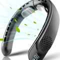 Portable Neck Fan, 4000 mAh Battery Rechargeable 3 Speeds Adjustable Mini Hanging Neck Fan Bladeless Neckband for Sports