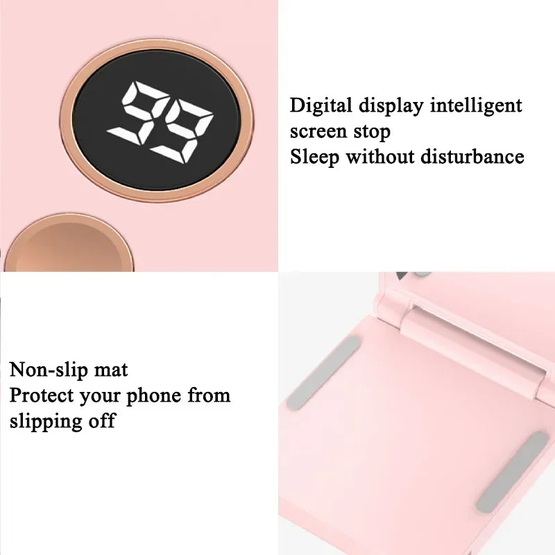 Portable Neck Fan Foldable Mini Handheld Fan with Power Bank USB Rechargeable Small Hand Fan Hanging Neck Fan Folding Desk Fan