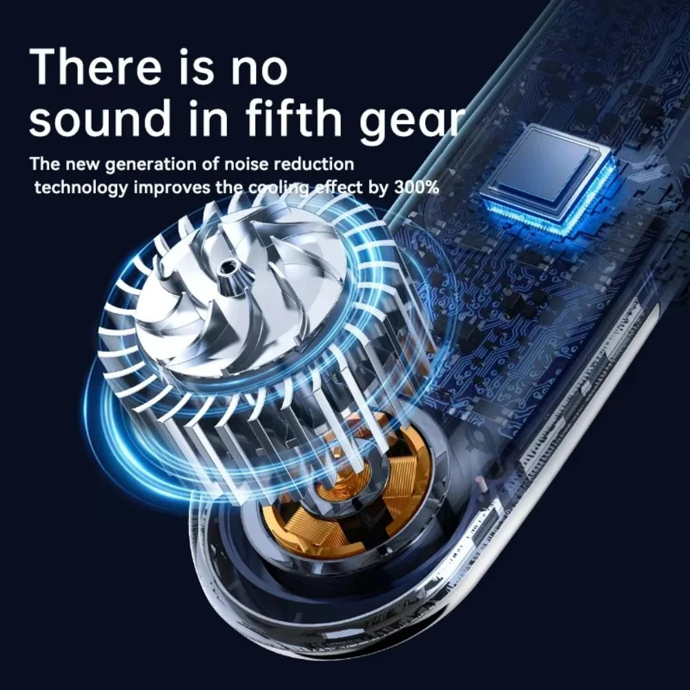 Portable Neck Fan Look Football Match Mini Bladeless Silent Neckband Fan USB Rechargeable LED Digital Display 5 Gear Air Cooler